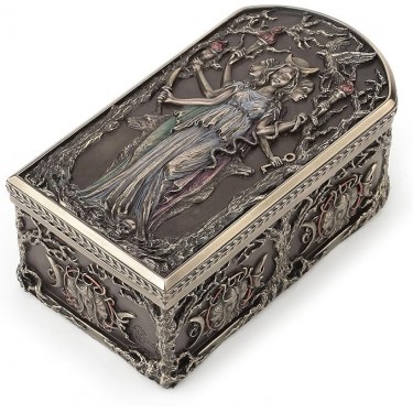 Veronese Design Hecate Triple Goddess Decorative Trinket Box - 6 inch Long