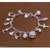 Bracelet European and American Silver Fashion 13 Pendant Bracelet