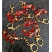 1 Keyring Lucky Koi Carp Fish Keyring/Key Chain, Hand Made in UK