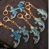 1 Keyring Lucky Koi Carp Fish Keyring / Key Chain, Hand Made in UK