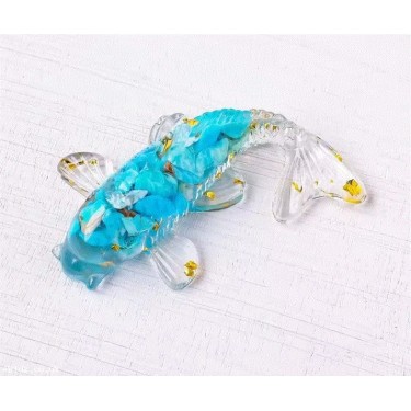 Lucky Koi Carp Fish Keyring / Key Chain, Hand Made in UK