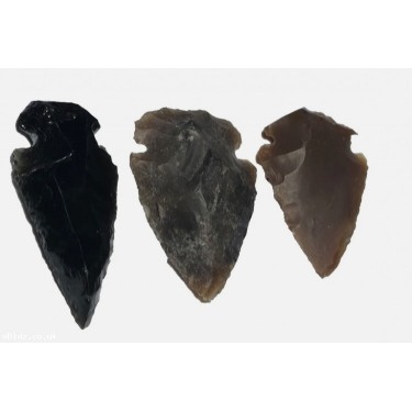 Lot Of 3 Decorative Collectable Old Arrow Heads