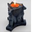 Three Sided Black Cat Candle Holder, Hand Made in the UK, Goth, Wizard