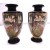 Pair of Japanese Satsuma Vases Hand Painted Mirror image